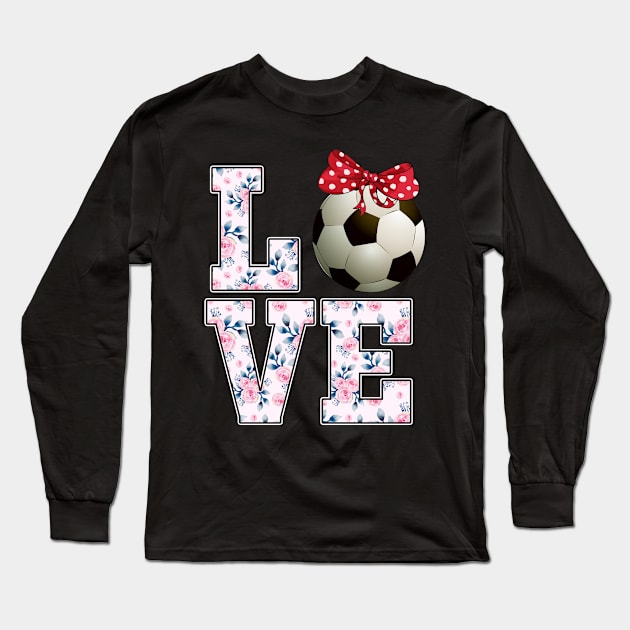 Summer Floral Love Soccer Long Sleeve T-Shirt by jrgmerschmann